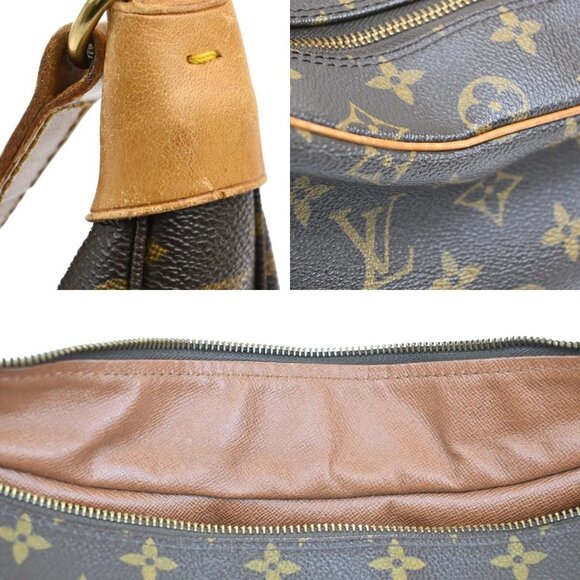 LOUIS VUITTON Boulogne 35 Shoulder Bag Monogram Leather Brown